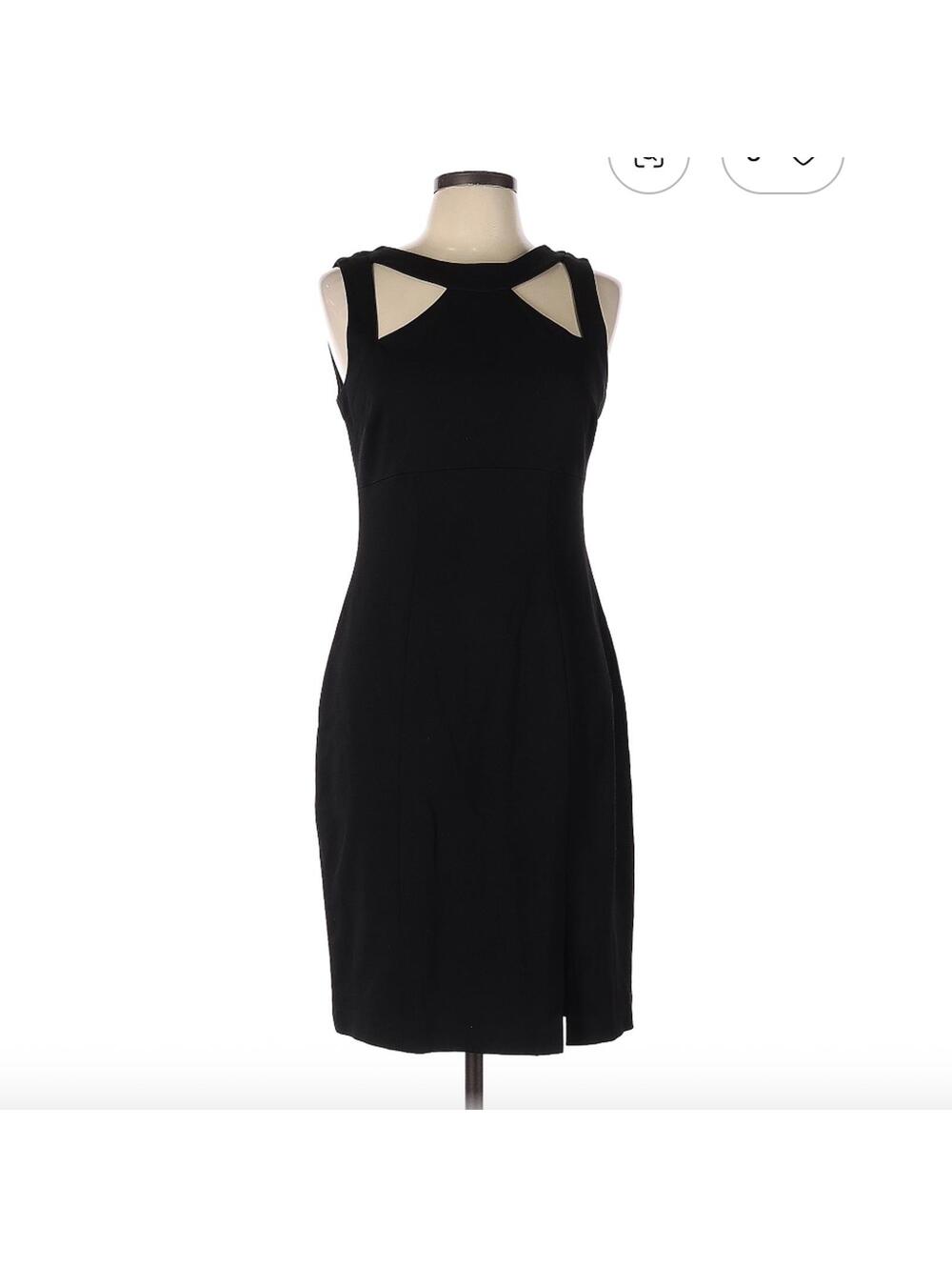 Cache Black Cutout Sleeveless Casual Dress Size 10